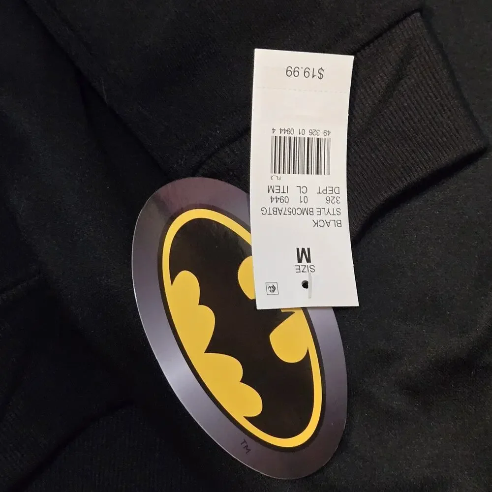 Batman Black‎ Full Zip Hoodie With Mask And Detachable Cape Boys Size Medium NWT
